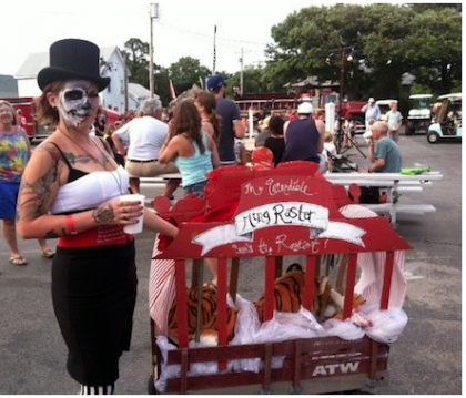 Ocrafolk Rising From the Ashes Natalie herself as Ming Raster the Ringmaster at the 2013 Women's Arm Wrestling tournament.